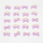 Small Polka-Dot Bows For Pets - 10 Pieces