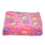 Pet Bed Blanket - Soft Fleece Paw Print Pet Blanket For Small/Medium/Large Cats and Dogs