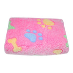 Pet Bed Blanket - Soft Fleece Paw Print Pet Blanket For Small/Medium/Large Cats and Dogs