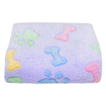 Pet Bed Blanket - Soft Fleece Paw Print Pet Blanket For Small/Medium/Large Cats and Dogs