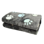 Pet Bed Blanket - Soft Fleece Paw Print Pet Blanket For Small/Medium/Large Cats and Dogs