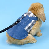 Pet Rabbit Denim Outfit