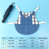 Pet Rabbit Denim Outfit