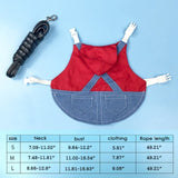 Pet Rabbit Denim Outfit