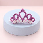 Small Faux Pearl Crown Shape Faux Head Decoration For Pets