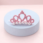 Small Faux Pearl Crown Shape Faux Head Decoration For Pets