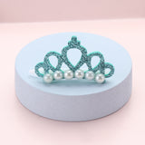 Small Faux Pearl Crown Shape Faux Head Decoration For Pets