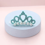 Small Faux Pearl Crown Shape Faux Head Decoration For Pets