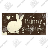 Welcome Hope You Like Rabbit Hair Wooden Plaque