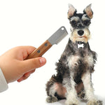 Professional Stripping Knife Dog Comb Stainless Steel with Wooden Handle