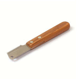 Professional Stripping Knife Dog Comb Stainless Steel with Wooden Handle